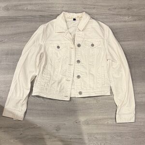 American Eagle Outfitters White Jean Jacket